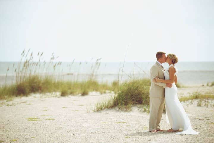 Outdoor wedding area