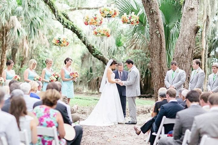 Outdoor wedding area