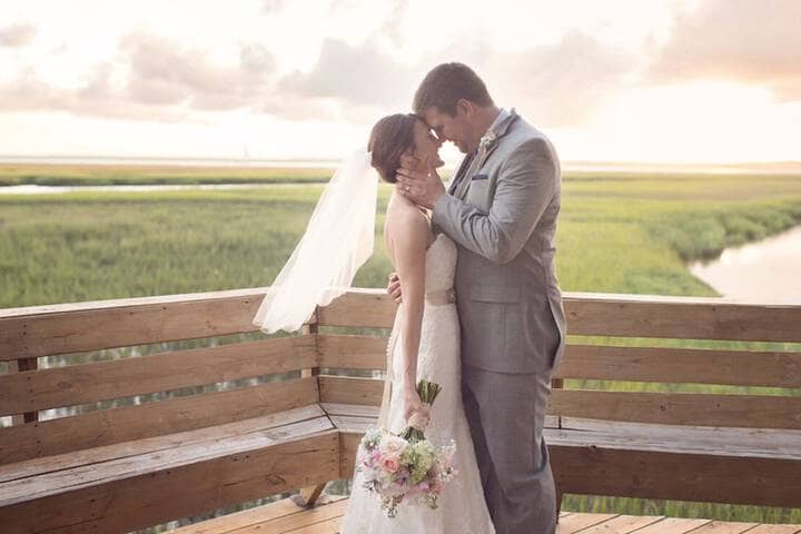 Outdoor wedding area